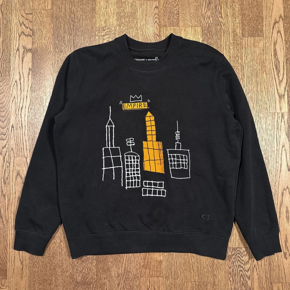 Coach x Jean-Michel Basquiat New York Empire Embroidered Sweatshirt Mens Small
